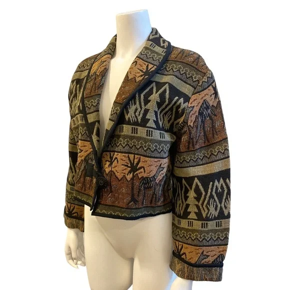 VINTAGE FLASHBACK Southwestern Desert Style Blazer, Size Medium - Picture 7 of 11